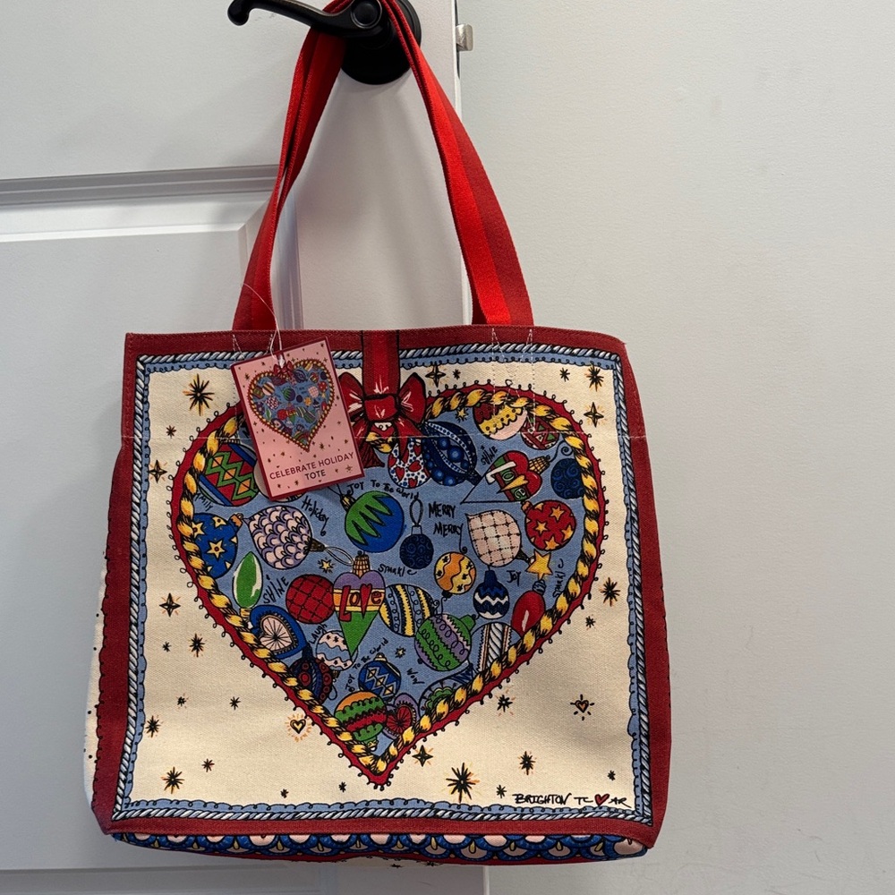 Brighton celebrate holiday ornaments tote bag NWT